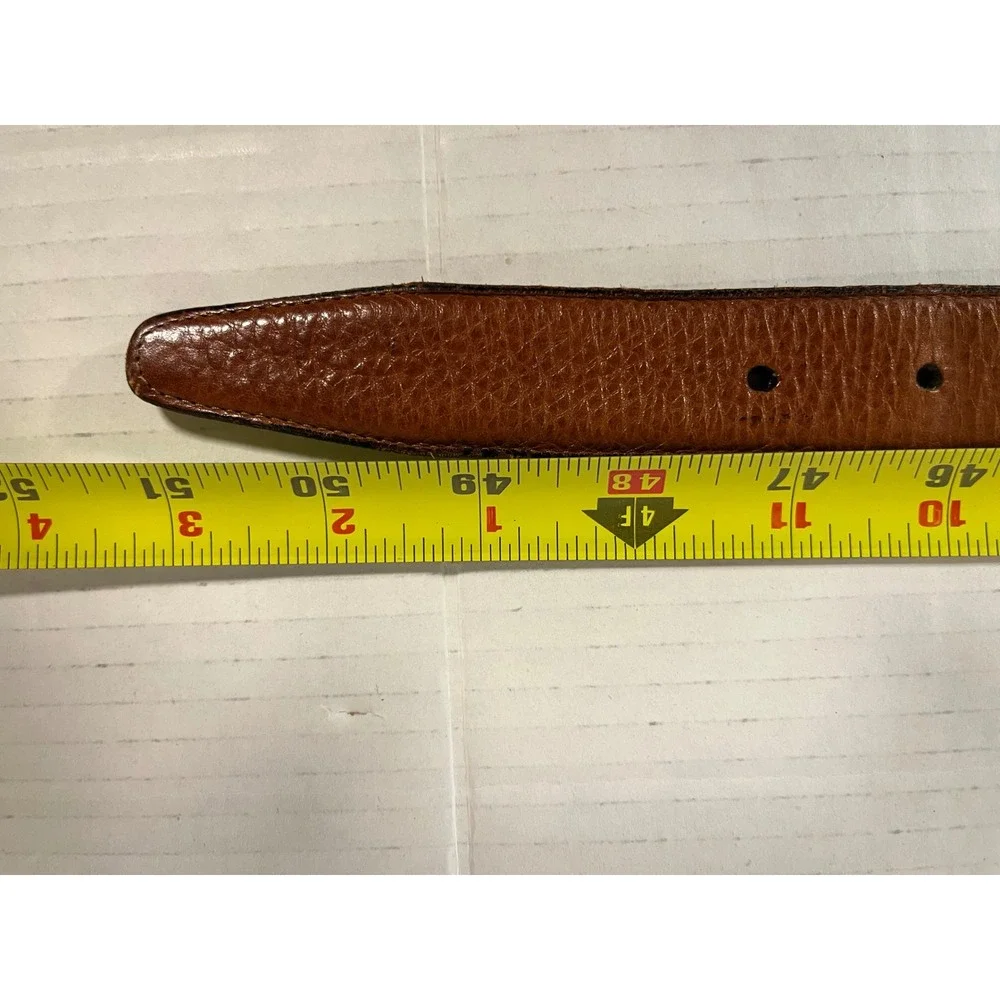 Men's Wearhouse Belt Men 44 Brown Full Grain Italian‎ Leather Italy